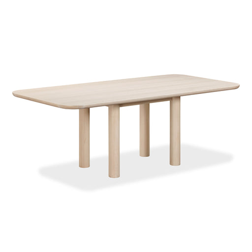 Modus Liv Ash Wood Rectangular Dining Table in White Sand Image 1