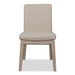 Modus Liv Solid Wood Dining Chair in White Sand and Brun Boucle Main Image