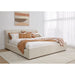 Modus Louis Upholstered Platform Bed in Natural Linen Image 2