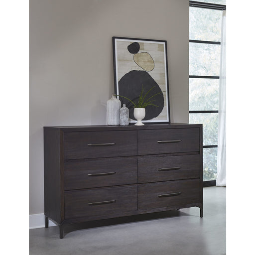 Modus Lucerne Six-Drawer Metal Leg Dresser in Vintage Coffee (2024) Main Image