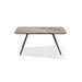 Modus Lucia Double Extension Stone Top Metal Leg Dining Table in Rich Brown and Black Main Image