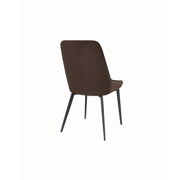 Modus Lucia Metal Leg Upholstered Dining Chair in Penny  Velvet and Gunmetal Image 3