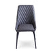 Modus Lucia Upholstered Dining Chair in Charcoal Synthetic Leather and Black Metal Image 3