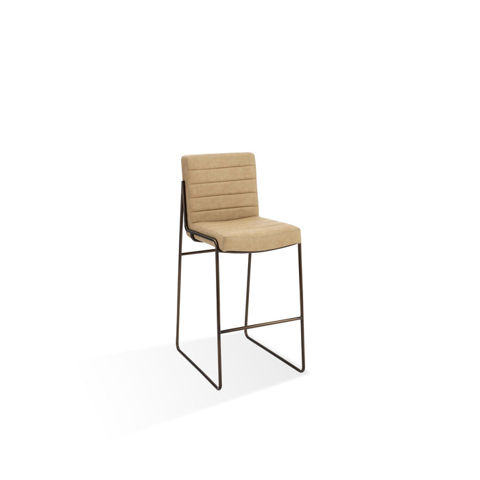 Modus Madison Metal Frame Bar Stool in Honey Synthetic Leather Image 1