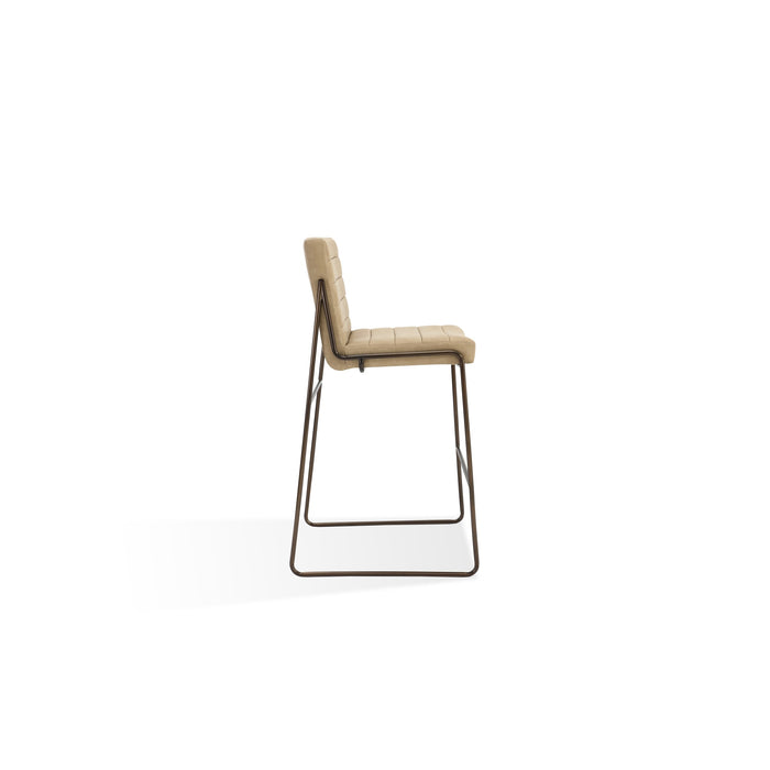 Modus Madison Metal Frame Bar Stool in Honey Synthetic Leather Image 2