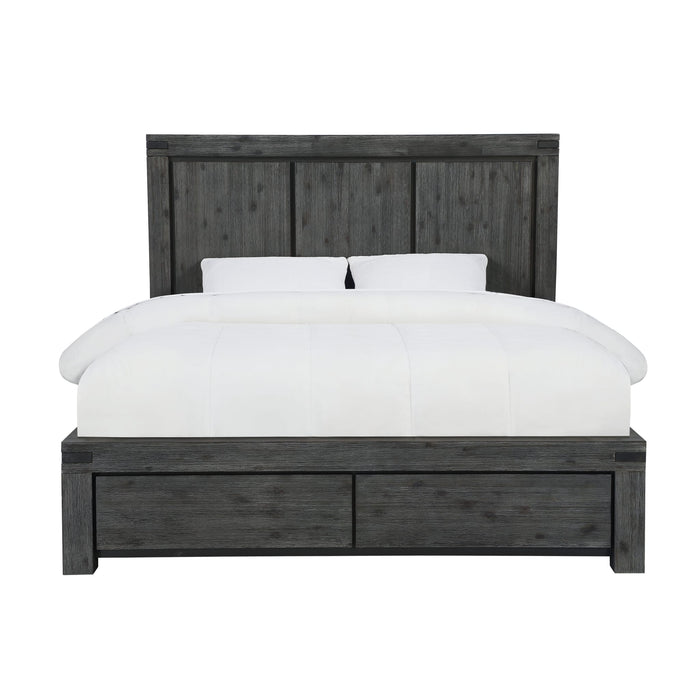 Modus Meadow Solid Wood Footboard Storage Bed in Graphite Image 3