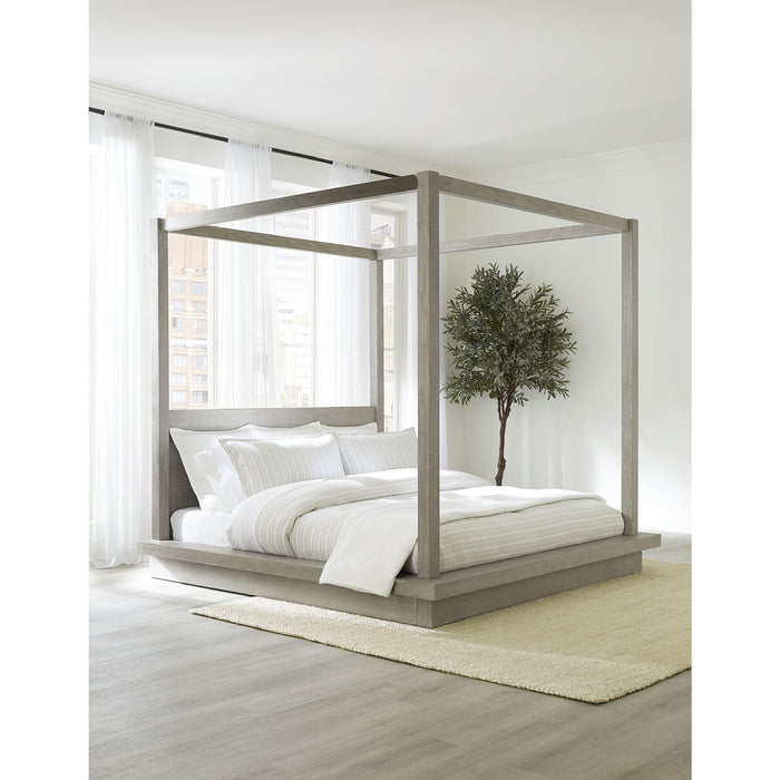 Melbourne Wood Canopy Bed in Mineral