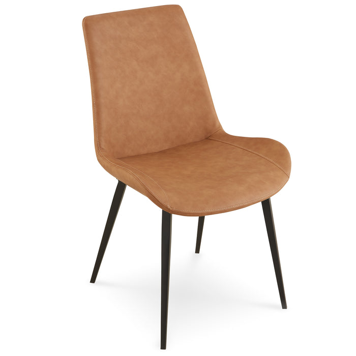 Modus Nicoya Upholstered Dining Chair in Buckskin Synthetic Leather and Black Image 5
