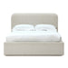 Modus Off-White Upholstered Platform Bed in Ricotta Boucle Image 5