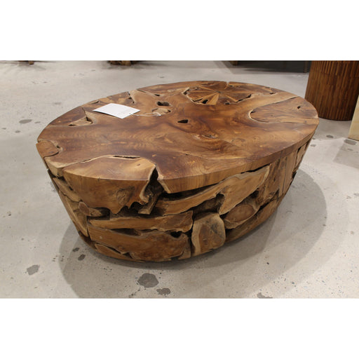 Modus One Teak Slice Solid Wood Coffee Table in Warm TeakMain Image