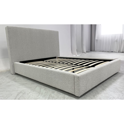 Modus One Upholstered Platform Bed in Cotton Ball Boucle Main Image