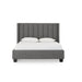 Modus Palermo Upholstered Wingback Platform Bed in Dark Stone Image 2