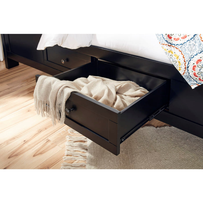 Modus Paragon Four Drawer Wood Storage Bed in Black Image 3