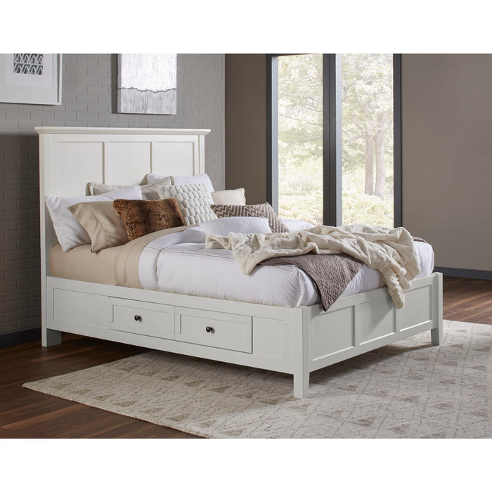 Paragon Four Drawer Wood Storage Bed in White