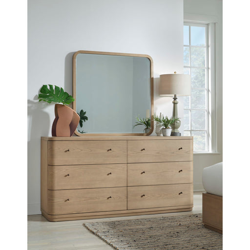 Modus Penny Beveled Glass Wall or Dresser Mirror in Buff Cream Image 6