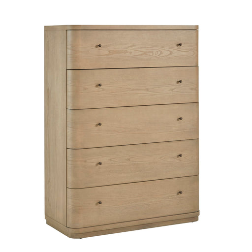 Modus Penny Five Drawer White Ash Chest in Buff Cream  Image 1