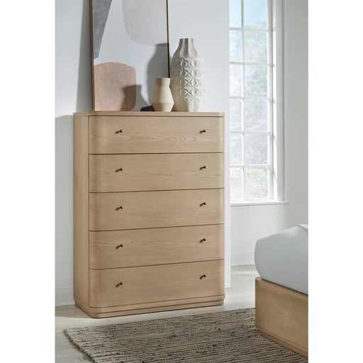 Modus Penny Five Drawer White Ash Chest in Buff Cream  Main Image