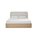 Modus Penny Upholstered Platform Bed in Buff Cream Ash and Oatmeal Linen Image 2