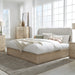 Modus Penny Upholstered Platform Bed in Buff Cream Ash and Oatmeal Linen Main Image