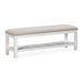 Modus Retreat Upholstered Wood Bench in SnowfallImage 1