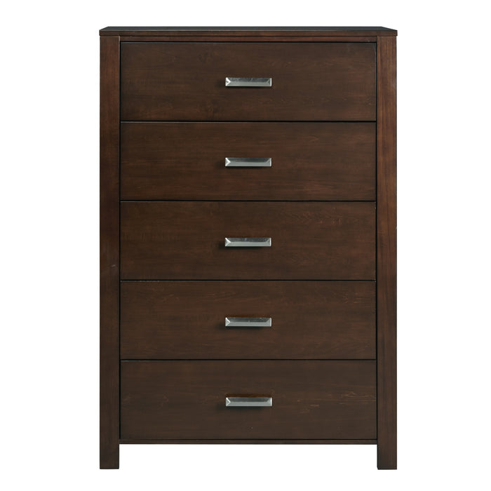 Modus Riva Five Drawer Chest in Chocolate Brown (2024) Image 3