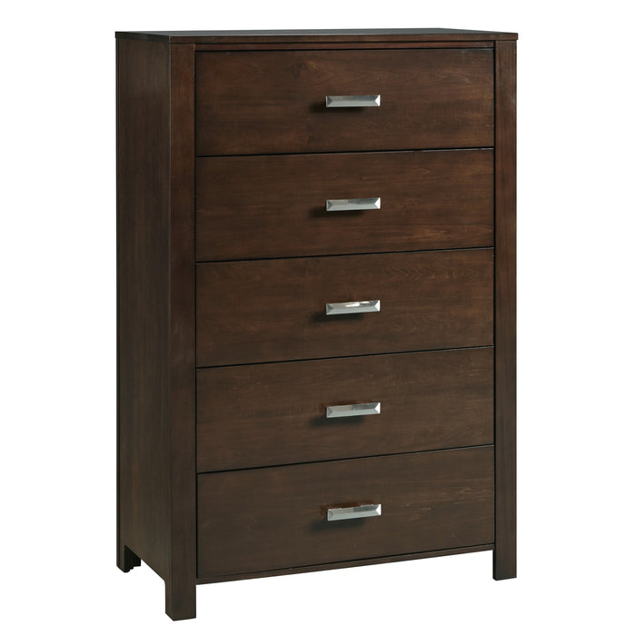 Modus Riva Five Drawer Chest in Chocolate Brown (2024) Image 4
