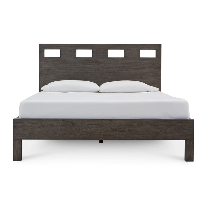 Modus Riva Wood Bed in Sharkskin Image 4