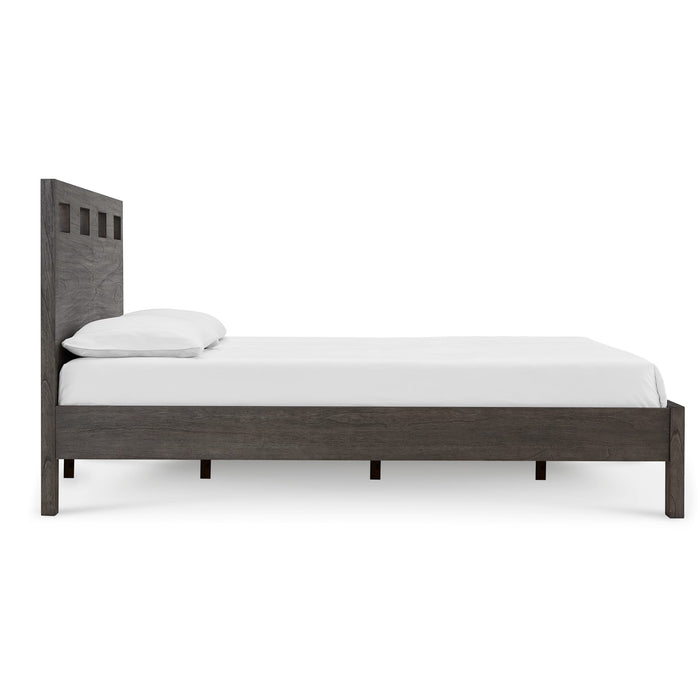 Modus Riva Wood Bed in Sharkskin Image 5