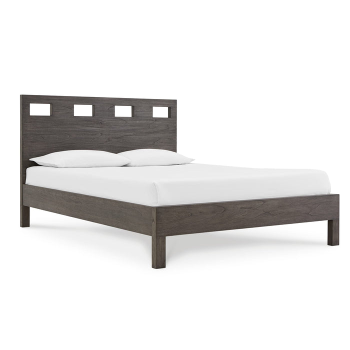 Modus Riva Wood Bed in Sharkskin Image 6