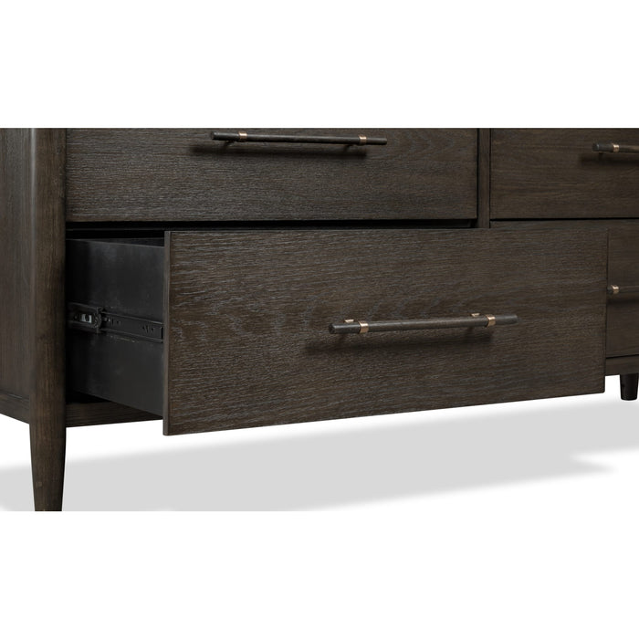 Modus Rockport Eight Drawer Oak Wood Dresser in Yin Image 2