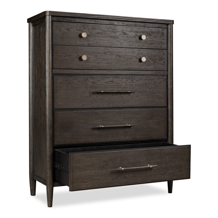 Modus Rockport Five Drawer Oak Wood Chest in Yin Image 2