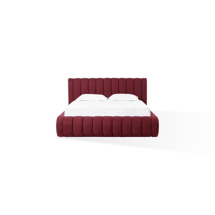 Modus Savage Maximalist Upholstered Bed in Ruby Chenille Image 1