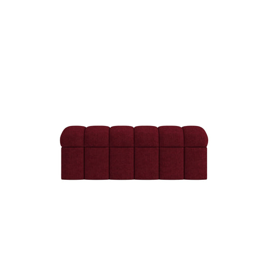 Modus Savage Upholstered Storage Bench in Ruby Chenille Image 1