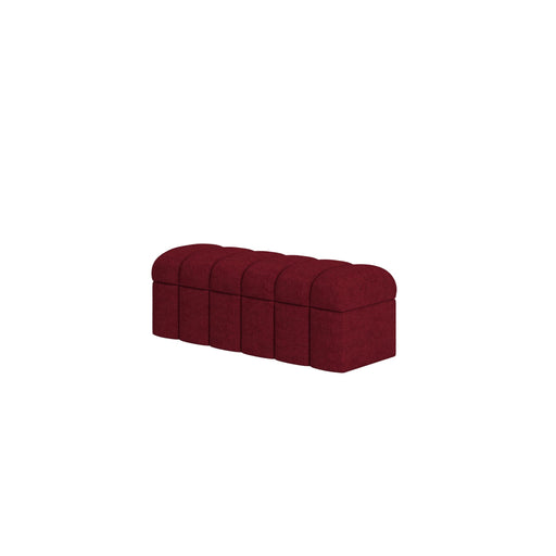 Modus Savage Upholstered Storage Bench in Ruby Chenille Main Image