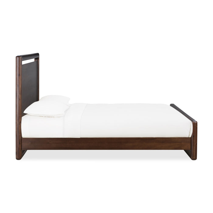 Modus Sol Acacia Wood Platform Bed in Brown Spice Image 3
