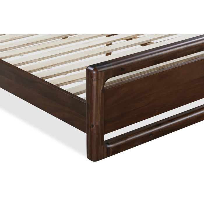 Modus Sol Acacia Wood Platform Bed in Brown Spice Image 9