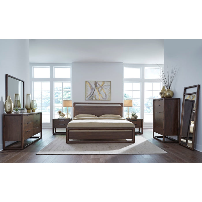 Modus Sol Acacia Wood Platform Bed in Brown Spice Image 10