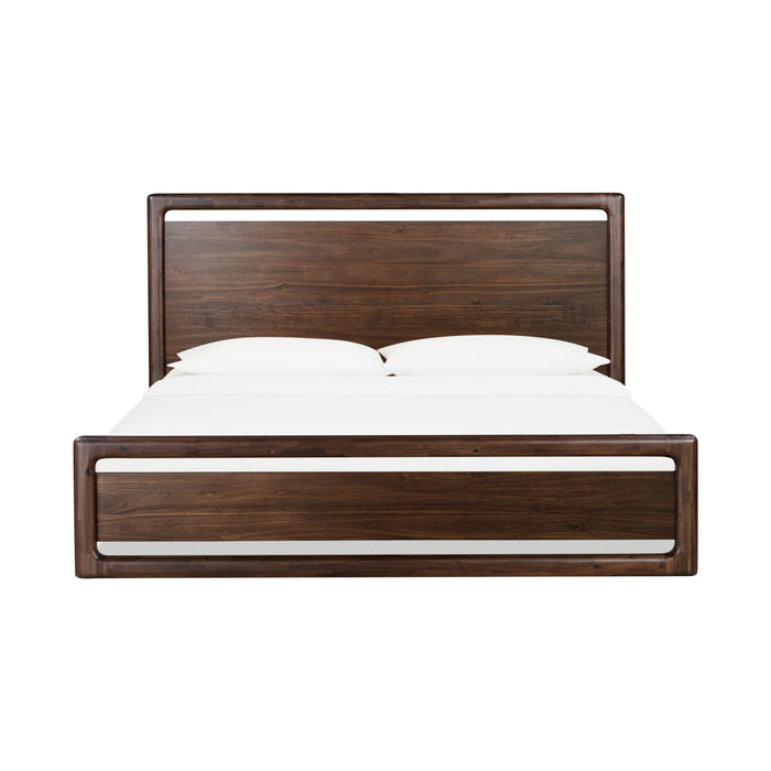 Modus Sol Acacia Wood Platform Bed in Brown Spice Image 2