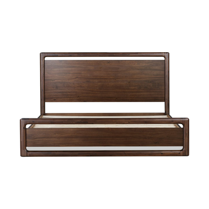 Modus Sol Acacia Wood Platform Bed in Brown Spice Image 5