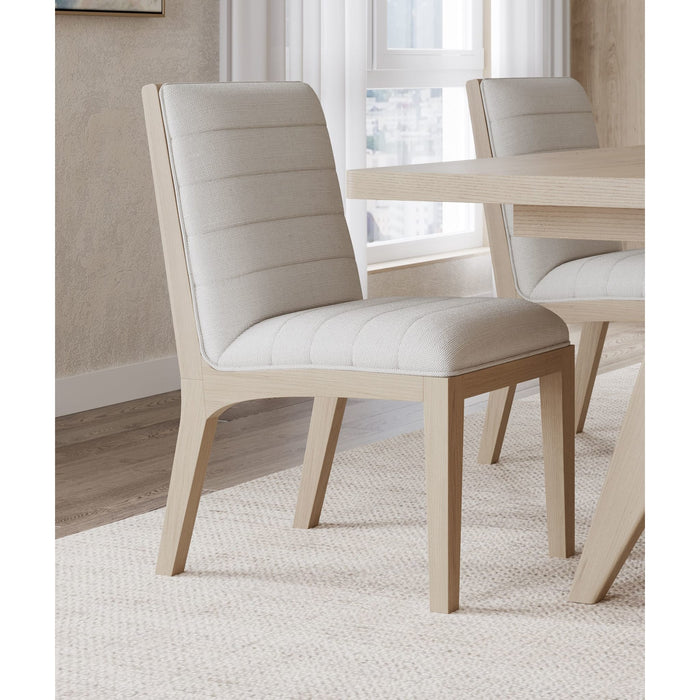 Modus Sumire Solid Wood Dining Chair in Ginger and Natural Linen Image 2