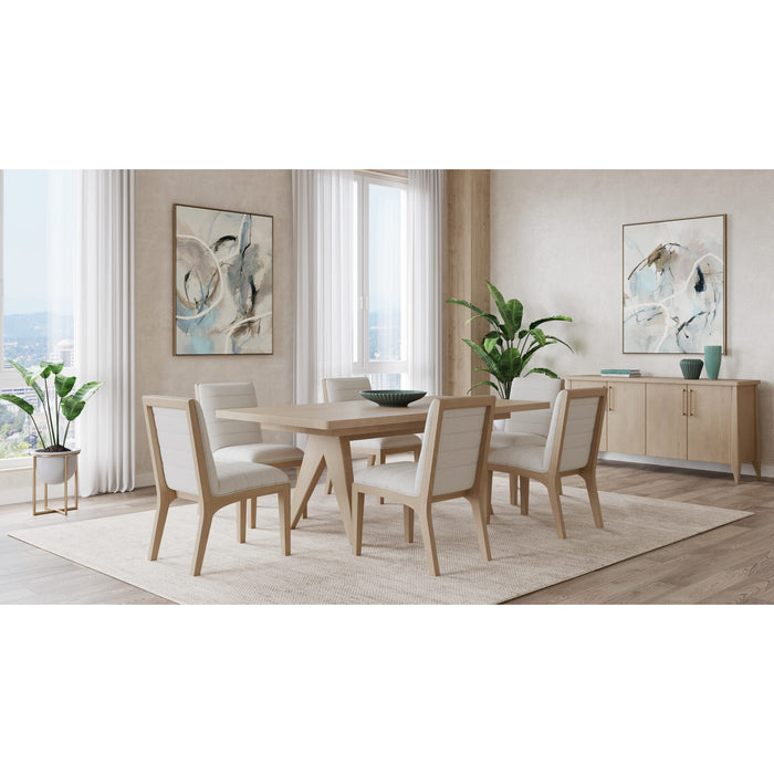 Modus Sumire Solid Wood Dining Chair in Ginger and Natural Linen Image 3