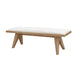 Modus Sumire Upholstered Bench in Ginger and Natural Linen Image 1