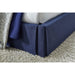 Modus Sur Upholstered Skirted Panel Bed in Navy Image 2