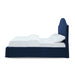 Modus Sur Upholstered Skirted Panel Bed in Navy Image 5