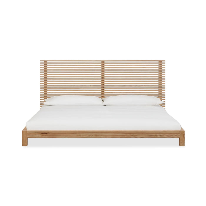 Tanner Solid Ash Platform Bed in Flaxen
