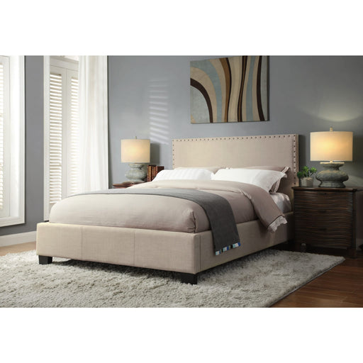 Modus Tavel Nailhead Footboard Storage Bed in Toast LinenMain Image