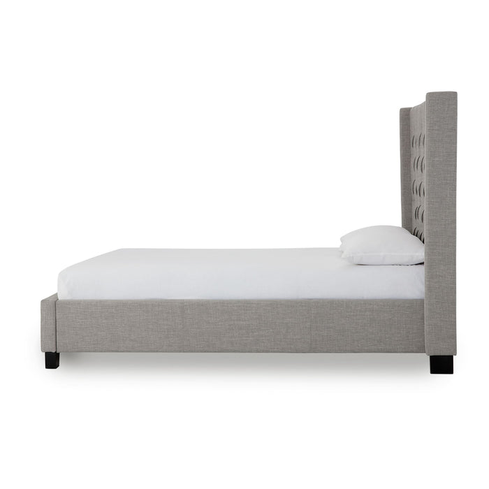 Modus Verona Upholstered Platform Bed in Speckled Grey Image 3