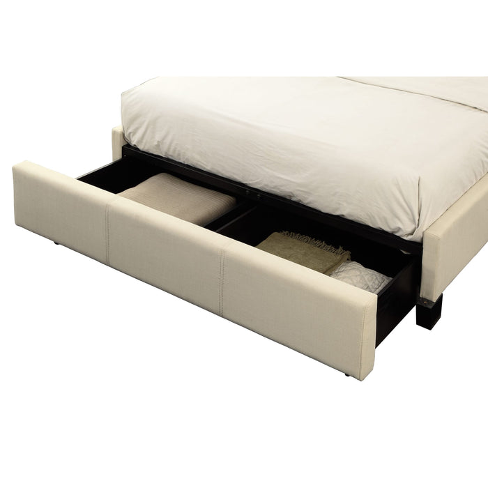 Modus Vienne Nailhead Upholstered Platform Storage Bed in Powder Image 6