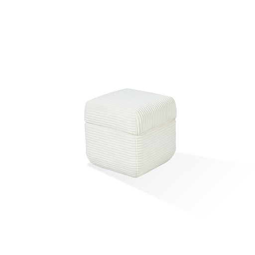 Modus Wisteria Upholstered Storage Ottoman in Frosty Corduroy Image 1