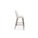 Modus Wyatt Upholstered Bar Stool in Ricotta Boucle and Bronze Metal Image 2